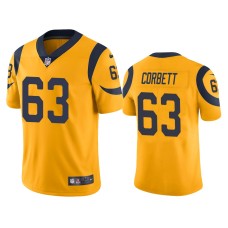 Men's Los Angeles Rams #63 Color Rush Limited Austin Corbett Gold Jersey