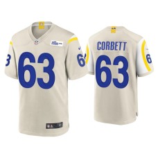 Men's Los Angeles Rams #63 Austin Corbett Bone Game Jersey