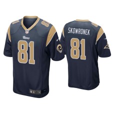 Men's Los Angeles Rams #81 Ben Skowronek Navy Game Jersey