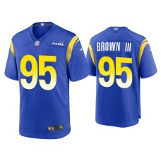 Men's Los Angeles Rams #95 Bobby Brown III Royal Game Jersey