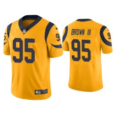 Men's Los Angeles Rams #95 Color Rush Limited Bobby Brown III Gold Jersey