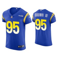 Men's Los Angeles Rams #95 Bobby Brown III Royal Vapor Elite Jersey