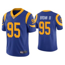 Men's Los Angeles Rams #95 Vapor Limited Bobby Brown III Royal Jersey