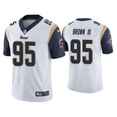 Men's Los Angeles Rams #95 Vapor Limited Bobby Brown III White Jersey