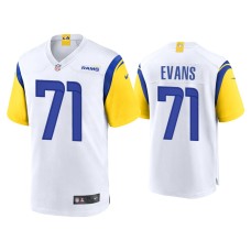 Men's Los Angeles Rams #71 Bobby Evans White Alternate Game Jersey