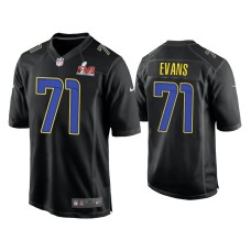 Men's Los Angeles Rams #71 Bobby Evans Super Bowl LVI Black Game Fashion Jersey