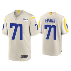 Men's Los Angeles Rams #71 Bobby Evans Bone Game Jersey