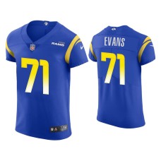 Men's Los Angeles Rams #71 Bobby Evans Royal Vapor Elite Jersey