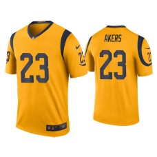 Men's Los Angeles Rams #23 Color Rush Legend Cam Akers Gold Jersey