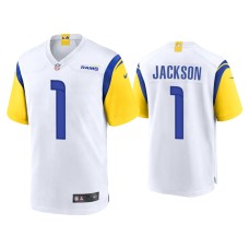 Men's Los Angeles Rams #1 DeSean Jackson White Alternate Game Jersey