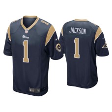 Men's Los Angeles Rams #1 DeSean Jackson Navy Game Jersey