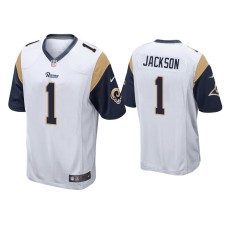 Men's Los Angeles Rams #1 DeSean Jackson White Game Jersey