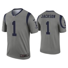 Men's Los Angeles Rams #1 DeSean Jackson Gray Inverted Legend Jersey