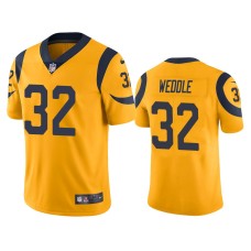 Men's Los Angeles Rams #32 Color Rush Limited Eric Weddle Gold Jersey