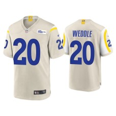 Men's Los Angeles Rams #20 Eric Weddle Bone Game Jersey