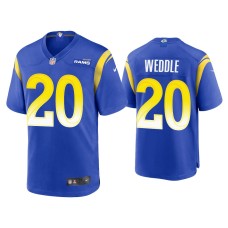 Men's Los Angeles Rams #20 Eric Weddle Royal Game Jersey