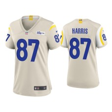 Women's Los Angeles Rams #87 Jacob Harris Bone Game Jersey