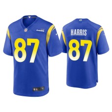 Men's Los Angeles Rams #87 Jacob Harris Royal Game Jersey