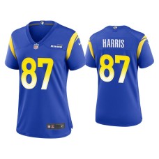 Women's Los Angeles Rams #87 Jacob Harris Royal Game Jersey