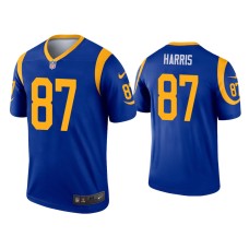 Men's Los Angeles Rams #87 Jacob Harris Royal Legend Jersey