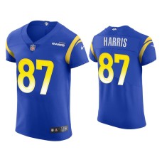 Men's Los Angeles Rams #87 Jacob Harris Royal Vapor Elite Jersey