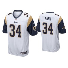 Men's Los Angeles Rams #34 Jake Funk White Game Jersey