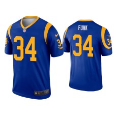 Men's Los Angeles Rams #34 Jake Funk Royal Legend Jersey