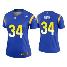 Women's Los Angeles Rams #34 Jake Funk Royal Legend Jersey