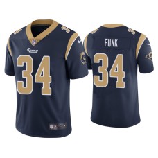 Men's Los Angeles Rams #34 Vapor Limited Jake Funk Navy Jersey