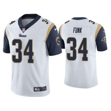 Men's Los Angeles Rams #34 Vapor Limited Jake Funk White Jersey