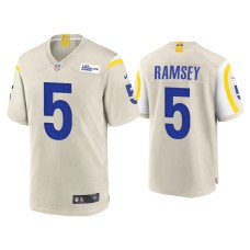 Men's Los Angeles Rams #5 Jalen Ramsey Bone Game Jersey