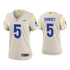 Women's Los Angeles Rams #5 Jalen Ramsey Bone Game Jersey