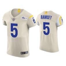 Men's Los Angeles Rams #5 Jalen Ramsey Cream Vapor Elite Jersey