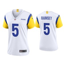 Women's Los Angeles Rams #5 Jalen Ramsey White Alternate Game Jersey