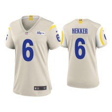 Women's Los Angeles Rams #6 Johnny Hekker Bone Game Jersey