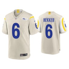 Men's Los Angeles Rams #6 Johnny Hekker Bone Game Jersey