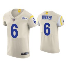 Men's Los Angeles Rams #6 Johnny Hekker Cream Vapor Elite Jersey