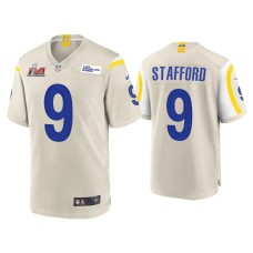 Men's Los Angeles Rams #9 Matthew Stafford Super Bowl LVI Bone Game Jersey