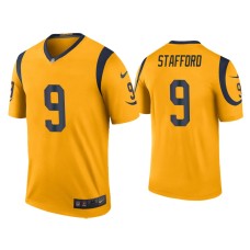 Men's Los Angeles Rams #9 Color Rush Legend Matthew Stafford Gold Jersey