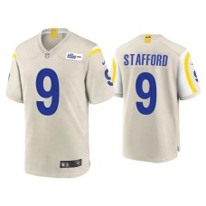 Men's Los Angeles Rams #9 Matthew Stafford Bone Game Jersey