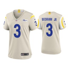 Women's Los Angeles Rams #3 Odell Beckham Jr. Bone Game Jersey