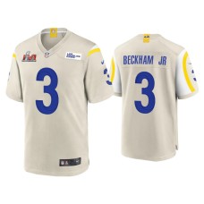 Men's Los Angeles Rams #3 Odell Beckham Jr. Super Bowl LVI Bone Game Jersey