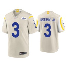 Men's Los Angeles Rams #3 Odell Beckham Jr. Bone Game Jersey