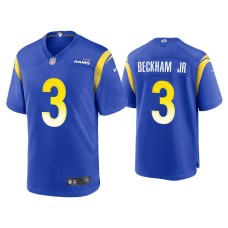 Men's Los Angeles Rams #3 Odell Beckham Jr. Royal Game Jersey