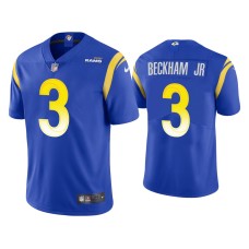 Men's Los Angeles Rams #3 Odell Beckham Jr. Royal Vapor Limited Jersey