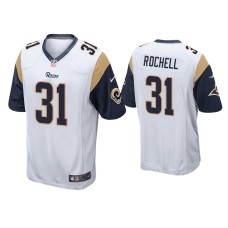 Men's Los Angeles Rams #31 Robert Rochell White Game Jersey