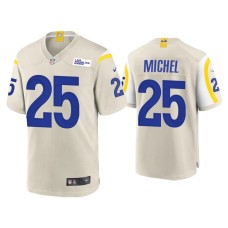 Men's Los Angeles Rams #25 Sony Michel Bone Game Jersey