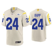 Men's Los Angeles Rams #24 Taylor Rapp Bone Game Jersey