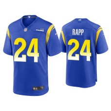 Men's Los Angeles Rams #24 Taylor Rapp Royal Game Jersey