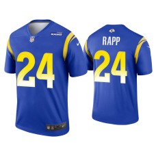 Men's Los Angeles Rams #24 Taylor Rapp Royal Legend Jersey